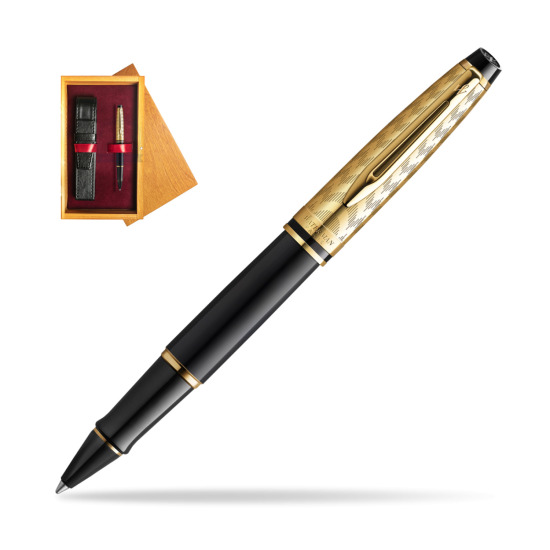 Pióro kulkowe Waterman Expert OPERA Collection w pudełku drewnianym Honey Single Bordo
