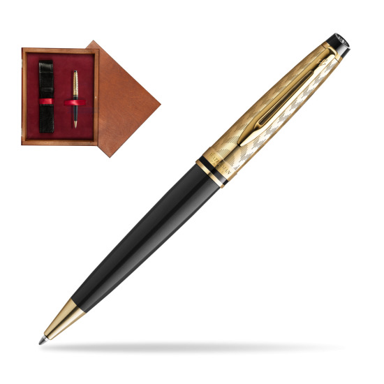 Długopis Waterman Expert OPERA Collection w pudełku drewnianym Mahoń Single Bordo