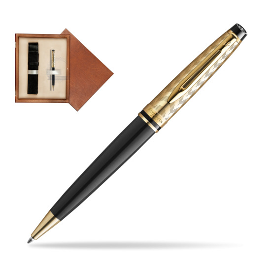 Długopis Waterman Expert OPERA Collection w pudełku drewnianym Mahoń Single Ecru