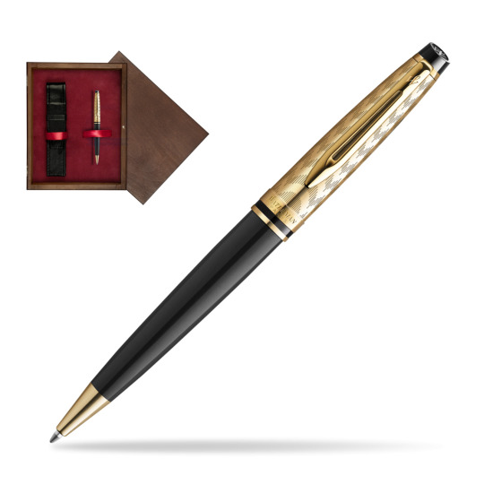 Długopis Waterman Expert OPERA Collection w pudełku drewnianym Wenge Single Bordo