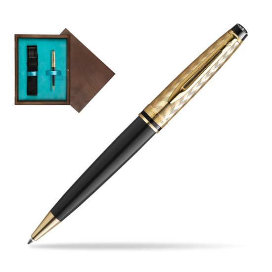 Długopis Waterman Expert OPERA Collection w pudełku drewnianym Wenge Single Turkus