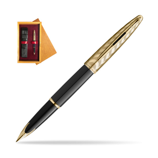 Pióro wieczne Waterman Carène OPERA Collection w pudełku drewnianym Honey Single Bordo