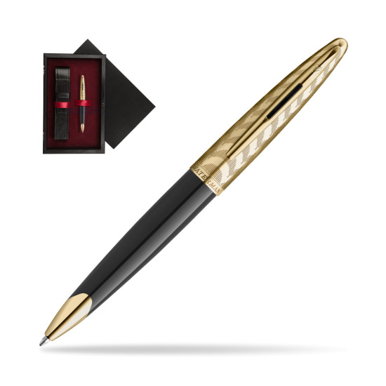 Długopis Waterman Carène OPERA Collection w pudełku drewnianym Czerń Single Bordo