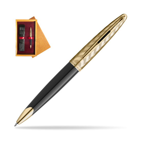 Długopis Waterman Carène OPERA Collection w pudełku drewnianym Honey Single Bordo