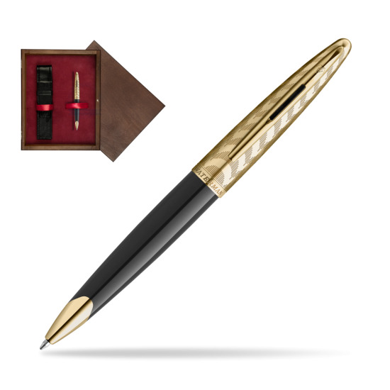 Długopis Waterman Carène OPERA Collection w pudełku drewnianym Wenge Single Bordo