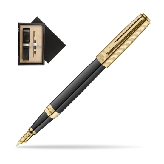 Pióro wieczne Waterman Exception OPERA Collection 18K w pudełku drewnianym Czerń Single Ecru