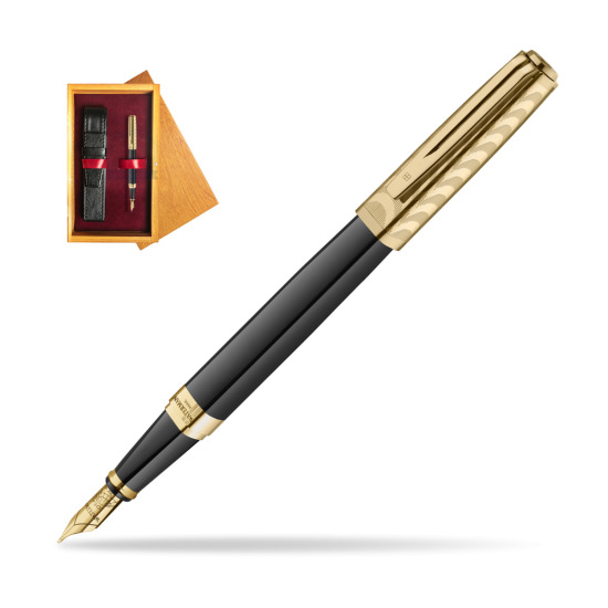Pióro wieczne Waterman Exception OPERA Collection 18K w pudełku drewnianym Honey Single Bordo