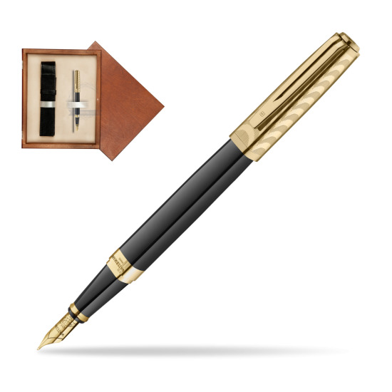 Pióro wieczne Waterman Exception OPERA Collection 18K w pudełku drewnianym Mahoń Single Ecru