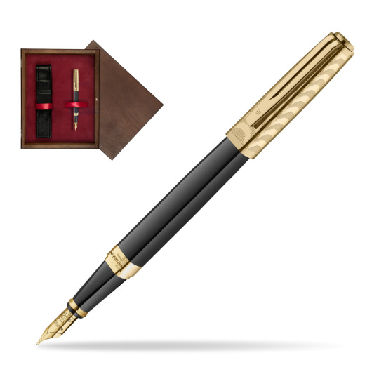 Pióro wieczne Waterman Exception OPERA Collection 18K w pudełku drewnianym Wenge Single Bordo