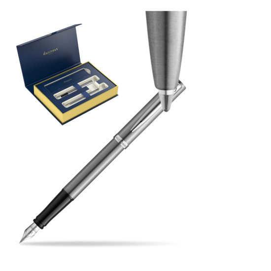 Zestaw prezentowy pióro wieczne + długopis Waterman IMPRESSION Stal CT 