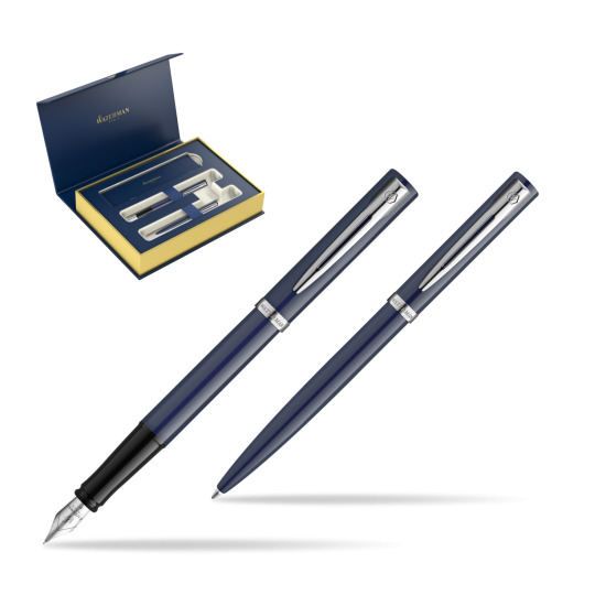 Zestaw prezentowy pióro wieczne + długopis Waterman IMPRESSION Granatowy CT 