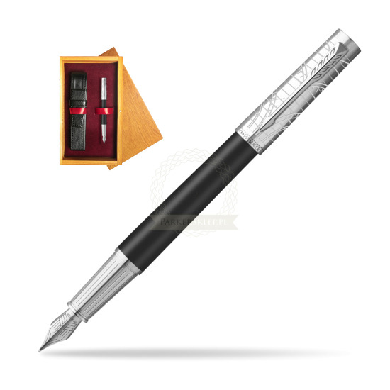 Pióro wieczne Parker Ingenuity LEGACY OF FLIGHT w pudełku drewnianym Honey Single Bordo