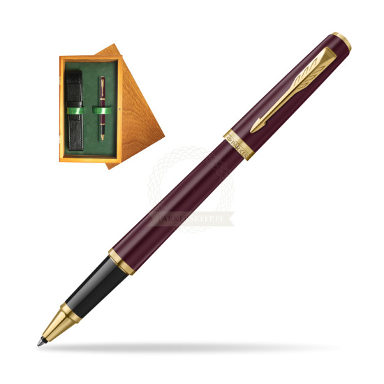 Pióro kulkowe Parker MERIDIAN Red GT w pudełku drewnianym Honey Single Zieleń