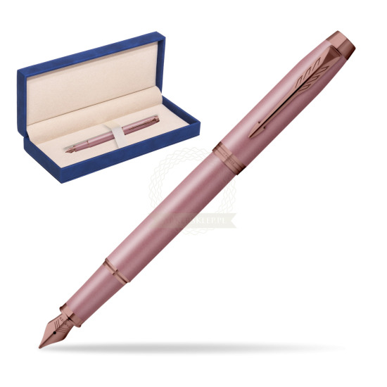 Pióro wieczne Parker IM RITUALS MAUVE w granatowym pudełku zamszowym