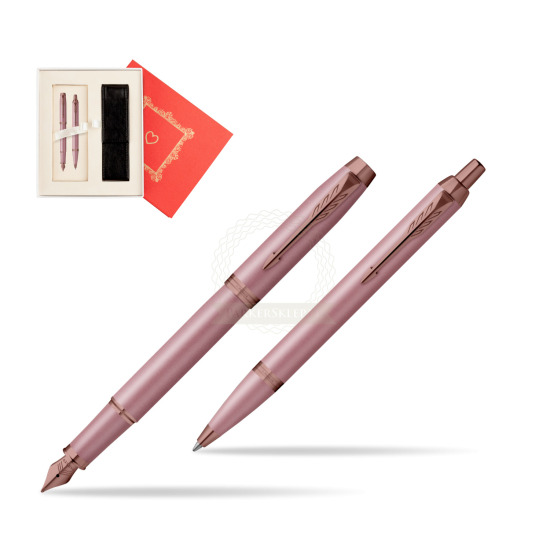 Zestaw Parker Pióro wieczne + Długopis IM RITUALS MAUVE w pudełku Czerwień Od Serca