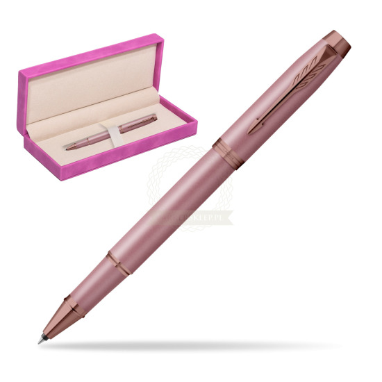 Pióro kulkowe Parker IM RITUALS MAUVE w pudełku zamszowym fuksja
