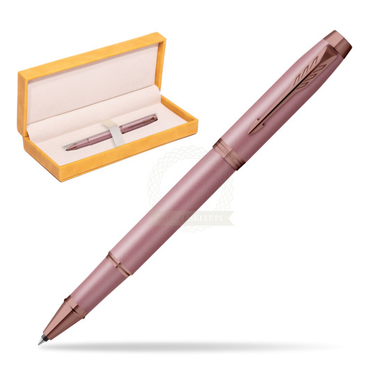 Pióro kulkowe Parker IM RITUALS MAUVE w żółtym pudełku zamszowym