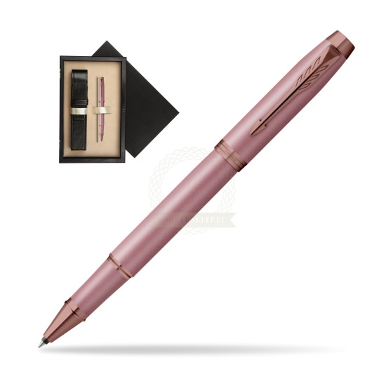 Pióro kulkowe Parker IM RITUALS MAUVE w pudełku drewnianym Czerń Single Ecru