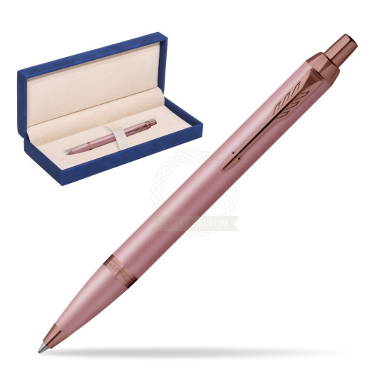 Długopis Parker IM RITUALS MAUVE w granatowym pudełku zamszowym