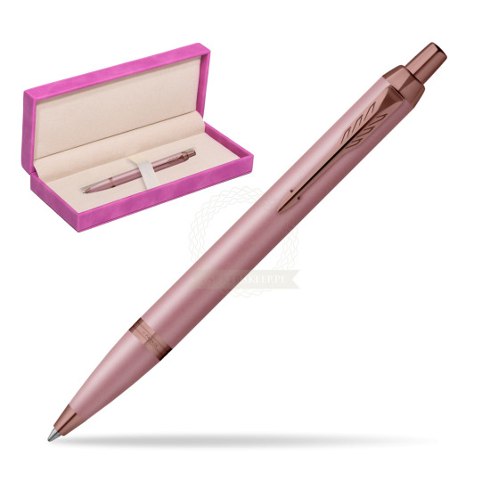 Długopis Parker IM RITUALS MAUVE w pudełku zamszowym fuksja