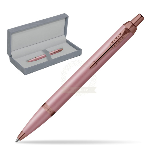 Długopis Parker IM RITUALS MAUVE w szarym szarymszarymszarympudełku zamszowym