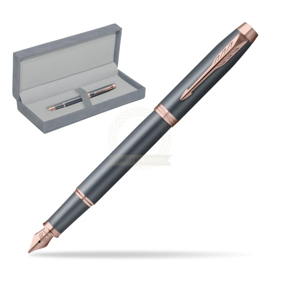 Pióro wieczne Parker IM TURQUOISE SLATE w szarym szarymszarymszarympudełku zamszowym