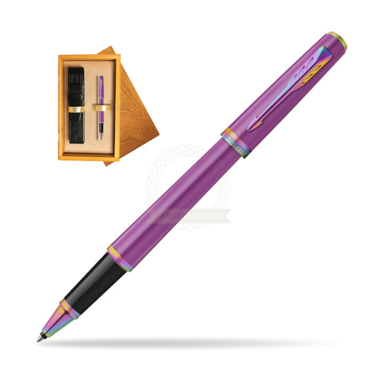 Pióro kulkowe Parker MERIDIAN GRAPE RBT w pudełku drewnianym Honey Single Ecru