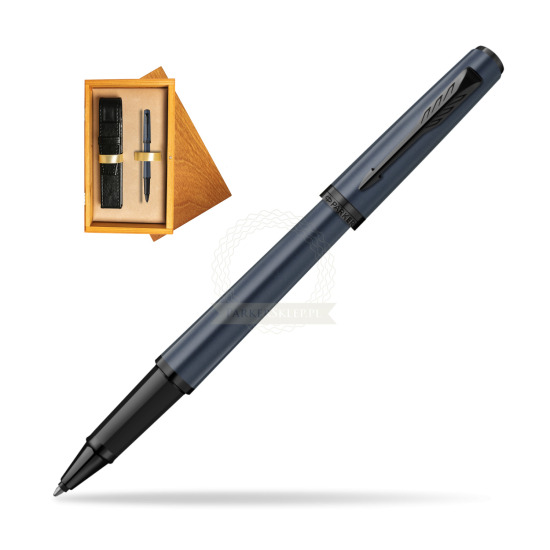 Pióro kulkowe Parker MERIDIAN BLUE BT w pudełku drewnianym Honey Single Ecru