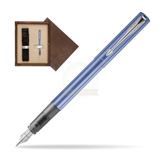 Pióro wieczne Parker Vector XL Blue CT w pudełku drewnianym Wenge Single Ecru