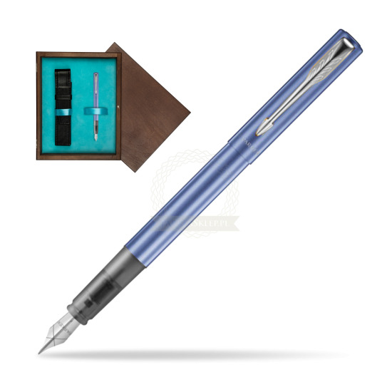 Pióro wieczne Parker Vector XL Blue CT w pudełku drewnianym Wenge Single Turkus