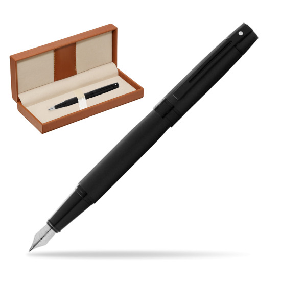 Pióro wieczne Sheaffer 300 czarne matowe w pudełku classic brown