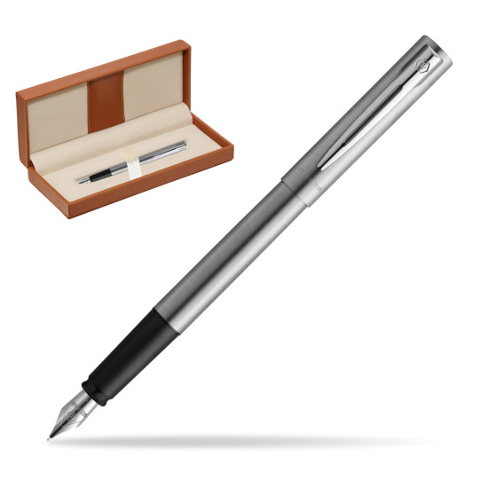 Pióro wieczne Waterman Allure Stal CT w pudełku classic brown