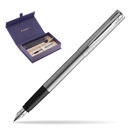 Pióro wieczne Waterman Allure Stal CT w oryginalnym pudełku Waterman, wsuwane etui