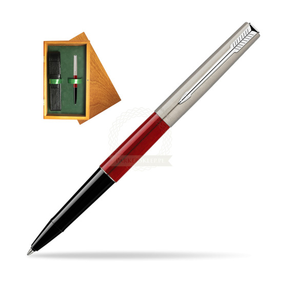 Pióro kulkowe Parker Jotter Red CT w pudełku drewnianym Honey Single Zieleń