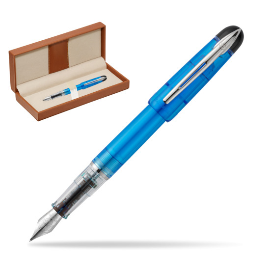 Pióro wieczne Waterman Kultur Assortis Blue Crystal w pudełku classic brown