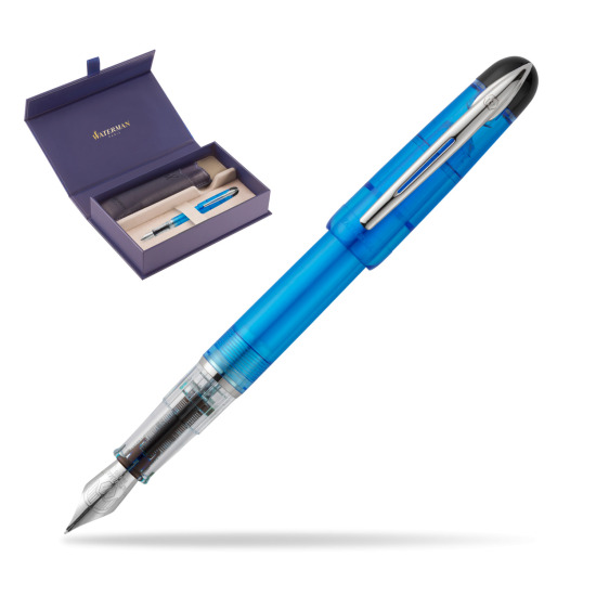 Pióro wieczne Waterman Kultur Assortis Blue Crystal w oryginalnym pudełku Waterman, wsuwane etui