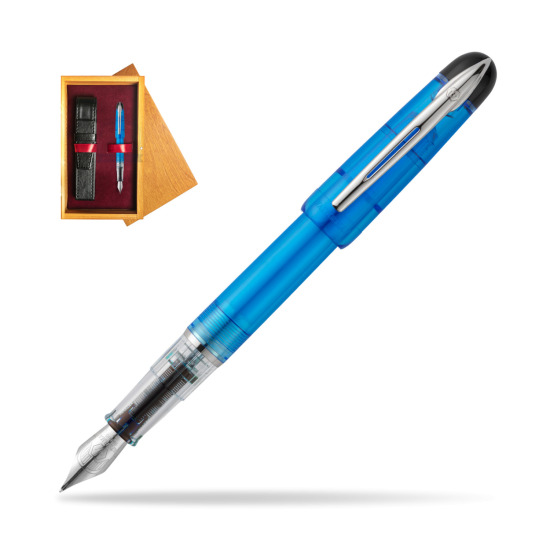 Pióro wieczne Waterman Kultur Assortis Blue Crystal w pudełku drewnianym Honey Single Bordo