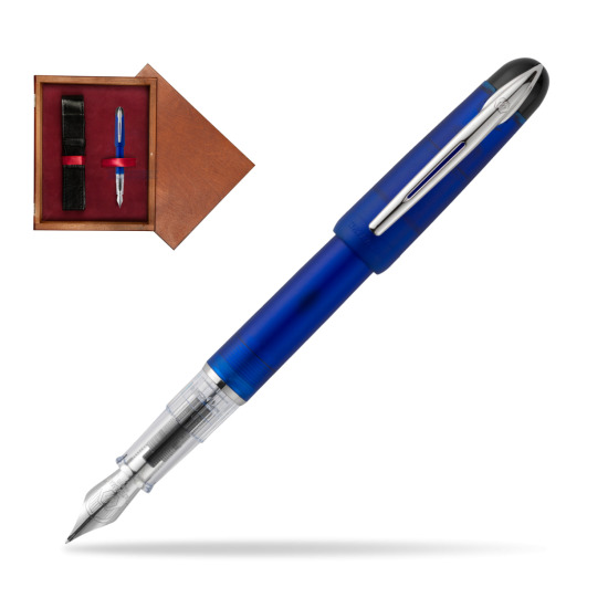 Pióro wieczne Waterman Kultur Assortis Blue w pudełku drewnianym Mahoń Single Bordo