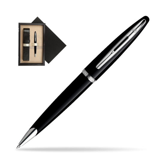 Długopis Waterman Carène Morze Czarne ST w pudełku drewnianym Czerń Single Ecru