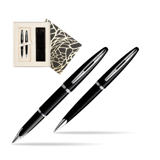 Zestaw prezentowy pióro wieczne + długopis Waterman Carène Morze Czarne ST w pudełku Jubileusz