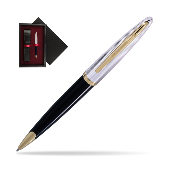 Długopis Waterman Carène Deluxe Czarny GT w pudełku drewnianym Czerń Single Bordo