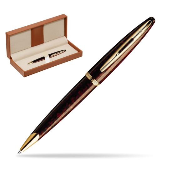 Długopis Waterman Carène Morski Bursztyn GT w pudełku classic brown