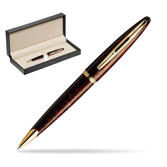 Długopis Waterman Carène Morski Bursztyn GT w pudełku classic pure black