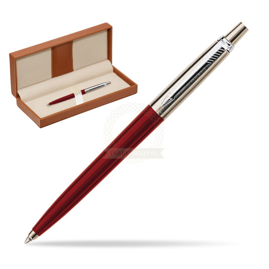 Długopis Parker Jotter Special Czerwony w pudełku classic brown