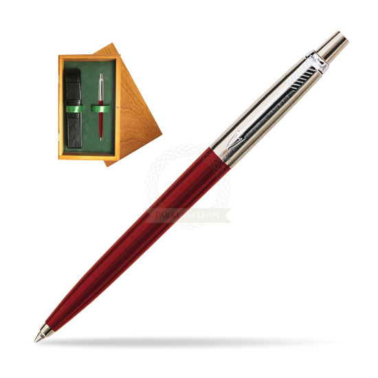 Długopis Parker Jotter Special Czerwony w pudełku drewnianym Honey Single Zieleń