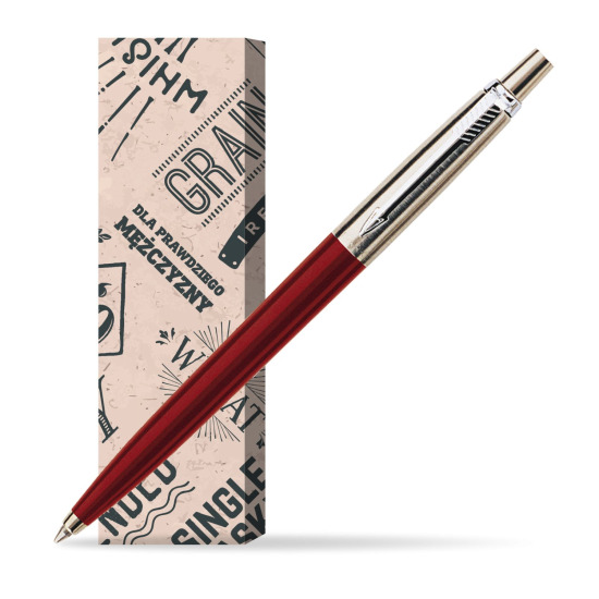 Długopis Parker Jotter Special Czerwony w obwolucie Męski świat