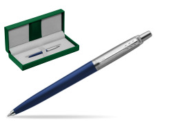 Długopis Parker Jotter Navy Special Niebieski w zielonym pudełku skórzanym