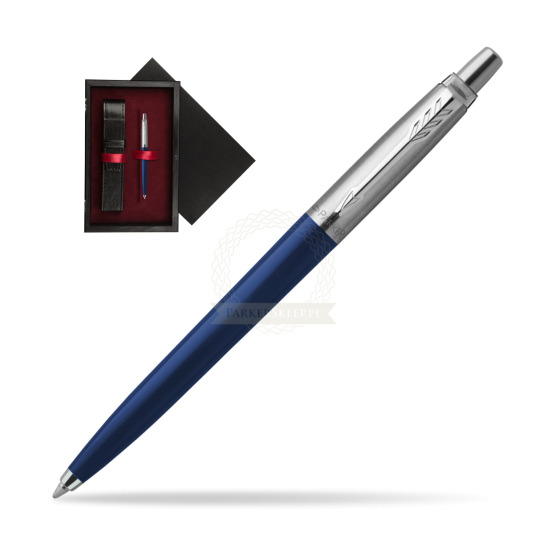 Długopis Parker Jotter Navy Special Niebieski w pudełku drewnianym Czerń Single Bordo