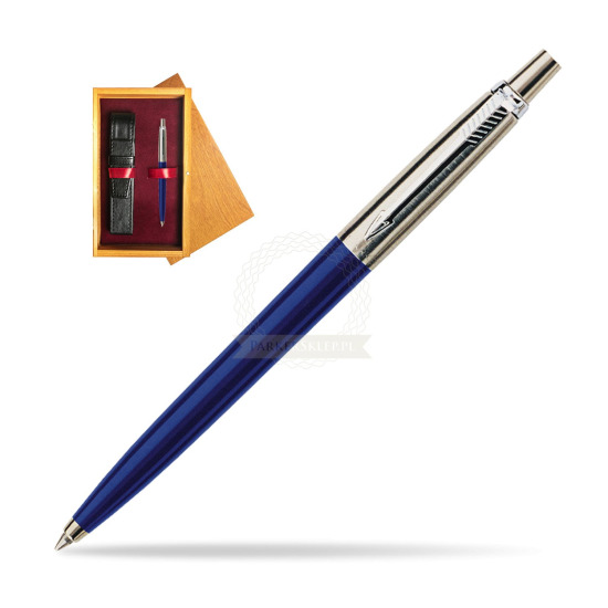 Długopis Parker Jotter Navy Special Niebieski w pudełku drewnianym Honey Single Bordo