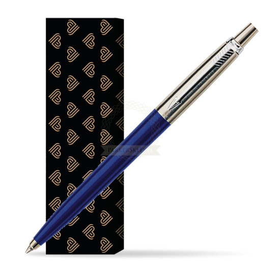 Długopis Parker Jotter Navy Special Niebieski w obwolucie Złote Serca